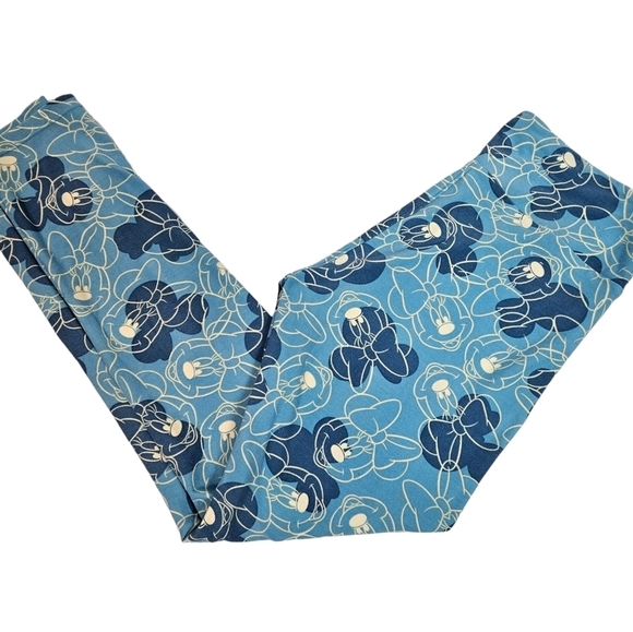 Lularoe Disney Minnie Mouse Blue‎ Leggings One Size Women's E69 - Picture 1 of 10